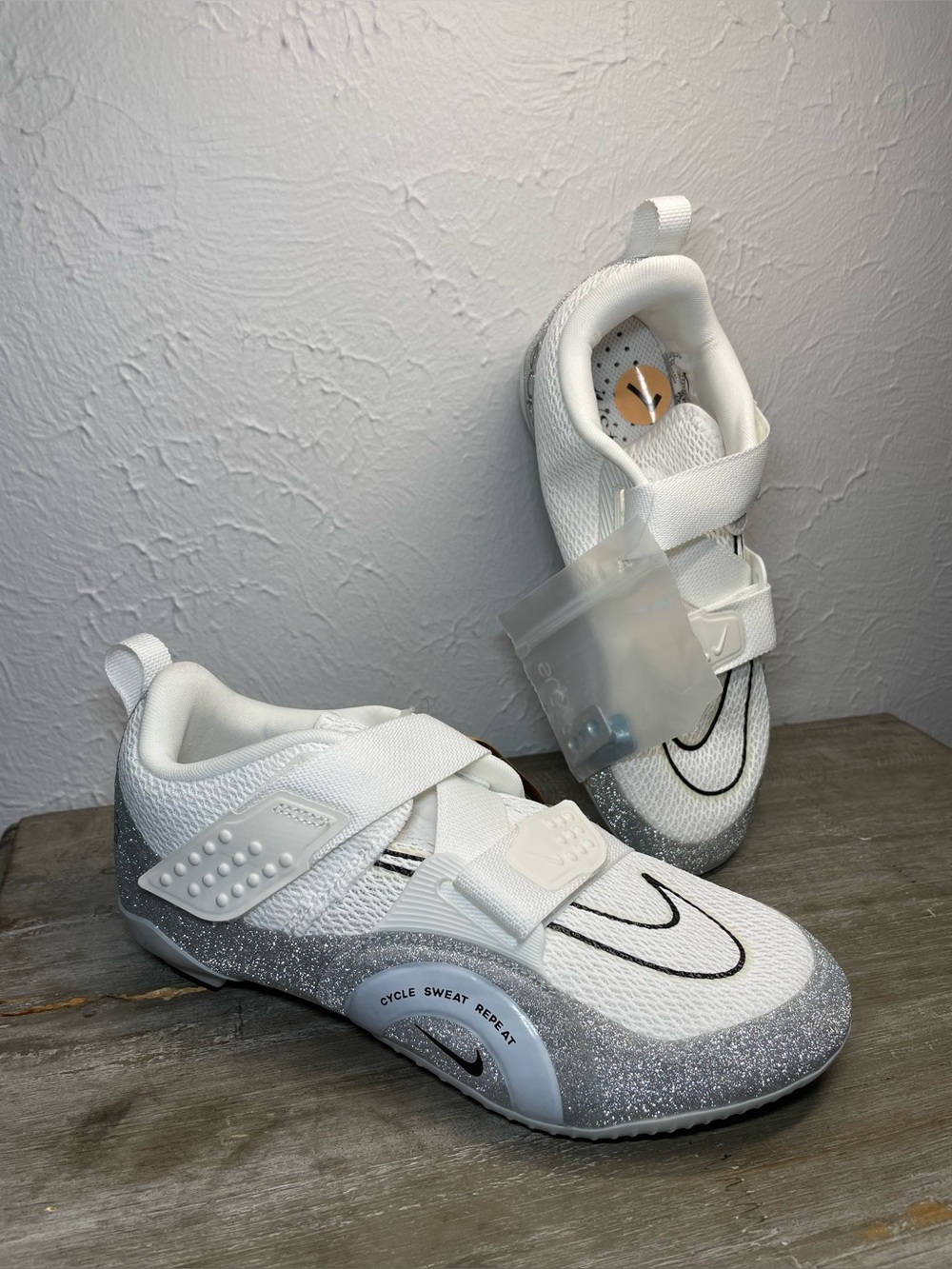 New Nike 7 SuperRep Cycle 2 Next Nature Premium Pure Platinum Glitter!